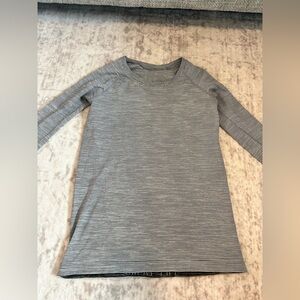lululemon athletica Black and White Striped Long Sleeve Tee
